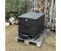Krosnelė "Buržuika" Kalmetal 10kW su šamotu ir dviem rinkėmis