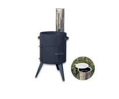 Krosnelė kazanui Kalmetal Eco 16L (3 mm) su kaminu