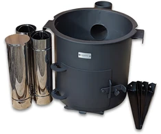 Krosnelė kazanui Kalmetal Premium 8L (3 mm) su kaminu