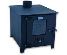 Krosnelė - židinys "Buržuika" Kalmetal 8kW su šamotu