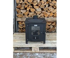 Krosnelė - židinys "Buržuika" Kalmetal 8kW su šamotu ir rinkėmis