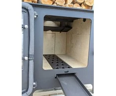 Krosnelė - židinys "Buržuika" Kalmetal 8kW su šamotu