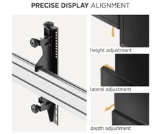 Laikiklis BFSM-04SFW Video Wall Cart, Fine Texture Pilkas