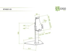 Laikiklis BTAB21-03 Juodas Planšetė Stand, Juodas
