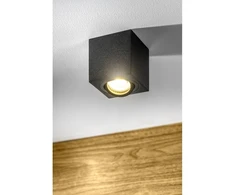 Lubinis šviestuvas Lamp surface mounted AVEIRO BIS, IP20, square, juodas