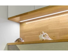 LED aliuminio profilis su GLAX flanšu baltas 3 m (įleidžiama)