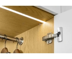 LED aliuminio profilis su GLAX flanšu baltas 3 m (įleidžiama)