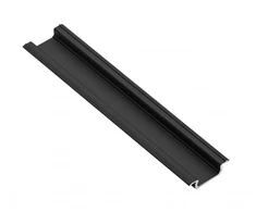 LED aliuminio profilis su GLAX flanšu, juodas matinis 2 m (įleidžiamoji dalis)
