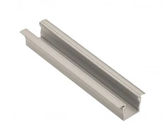 LED aliuminio profilis su GLAX mini flanšu aukštas 12,5 mm, šampanas 2 m (įleidžiamoji dal
