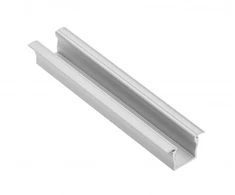 LED aliuminio profilis su GLAX mini flanšu, aukštas 12,5 mm, sidabrinis, 2 m ilgio (įleidž