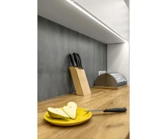LED aliuminio profilis Taikomas GLAX Mini High 14mm šampanas 2m