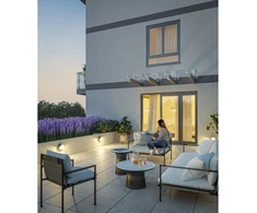 LED façade luminaire CANTI II,12W,1000lm,AC220-240V,50/60Hz,IP65,4000K, juodas