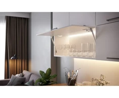 Led kampinis aliuminio profilis - GLAX baltas L=2 m