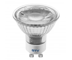 LED lemputė 5W, GU10, SMD 2835, neutraliai balta, AC220-240V, stiklinė, spindulio kampas 3