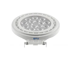 GTV LED lemputė, AR111, 3000K, G53, 12,5W, DC12V, 40°, 1100lm, baltas