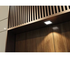 LED luminaire panel VEGAS 3W 100x100, alu, 2in1 warm-cold baltas, mini amp cable 2m