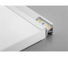 LED pertvara aliuminio profilis siauras, su dygliukais GLAX sidabro PLOKŠTELĖ 19 mm L= 300