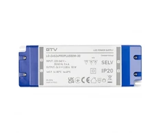 LED Power Supply PRO+ 24V, 50W, input 220-240VAC, IP20, dim.185x65x22 mm