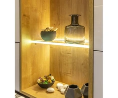 LED pusės kablio aliuminio profilisGLAX Mini sidabrinis 2 m