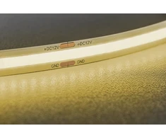 GTV LED juosta COB 12V, 320LED/m, 8mm, 8W/m, be gelio, šiltai balta