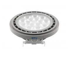 LED ŠVIESOS šaltinis, A-G, AR111, 3000K, G53, 12,5W, DC12V, 40°, 1100lm, pilkas