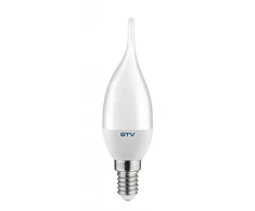 LED ŠVIESOS šaltinis, A-G, C30L, SMD 2835, 6400K, E14, 6,0W, AC180-250V, 160°, 520lm, 52mA
