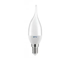 LED ŠVIESOS šaltinis, A-G, C37L, SMD 2835, 6400K, E14, 8,0W, AC180-250V, 160°, 720lm, 70mA