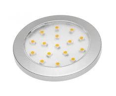 LED šviestuvas Lumino sidabrinis 12V DC, 1,5W, 16 SMD3528, šiltai baltas, 2 m ilgio laidas su