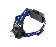 GTV LED žibintas su 2xAAA baterija, 6W, 350lm, 6400K, 275m, IP44, juodas
