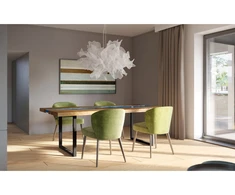 Leg GTV INDUSTRIA, trapezoid, H=710 mm, W=820 mm, profile 80 x 20, steel, juodas