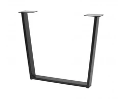 Leg GTV INDUSTRIA, trapezoid, H=710 mm, W=820 mm, profile 80 x 20, steel, juodas