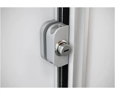 Lock for sliding door systems (lock + plastikas) sidabrinis