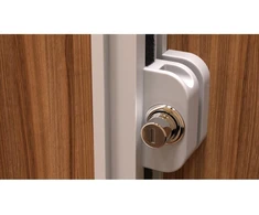 Lock for sliding door systems (lock + plastikas) sidabrinis