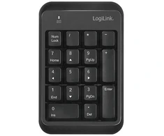 LogiLink klaviatūra Bluetooth, mit 17 Tasten, V5.1, juodas (Pažeista pakuotė)