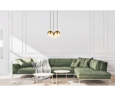 Pakabinamas šviestuvas Lubinis šviestuvas ABIES,7597,AC220-240V,50/60Hz,3*E27, IP20, trigubas, auksinis