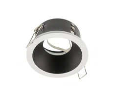 Lubinis šviestuvas Lubinis taškinis šviestuvas ELVA, IP54, apvalus, Ø85x45mm, baltas / juodas
