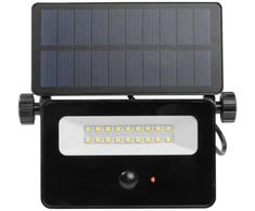 LUMOS solar floodlight with motion and dusk sensing, LED, 850lm, 6400K, 1800mAh replaceable, IP65