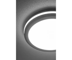 Lubinis šviestuvas MARS LED 9in1 Ceiling Light Fixture, 24/18/12W, 100lm/W, CCT, AC220-240V, IP65, Pilkas