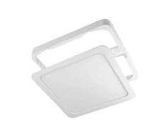 MAXIS downlight, LED, 24W, 1950lm, CCT, AC220-240V, IP44, recessed, square, baltas