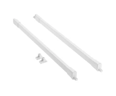 MBPRO Square longitudinal rail for drawers MBPRO 500mm baltas