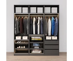Metal drawer Elite for shoes 800 mm with soft closing, pilka anthracite