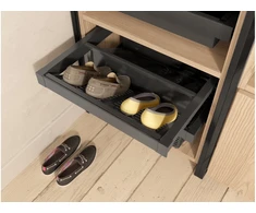 Metal drawer Elite for shoes 900 mm with soft closing, pilka anthracite