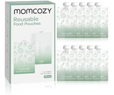 Momcozy daugkartinio naudojimo kūdikių maisto maišeliai, 10 vnt., 120ml