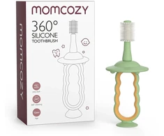 Momcozy mažylių dantų šepetėlis, žalias