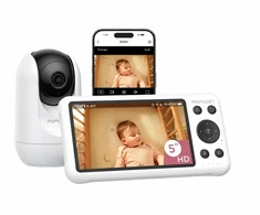 MOMCOZY SMART 5.0 COLIŲ VIDEO AUKLĖ BM04 SU WIFI FUNKCIJA (Pažeista pakuotė)