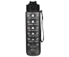 Motyvuojanti gertuvė su laiko žyma, 1000 ml, juoda