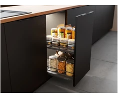 MovixPro side cargo basket, 2 shelves, for cabinet 300 mm, without guides, chrome-plated,