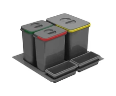MULTINO 600 1X15L container system +2X7L+ 2 trays, GRAPHITE Pilkas