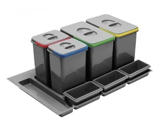 MULTINO 800 2X15L container system + 2X7 + 3 trays, GRAPHITE Pilkas