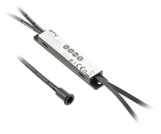 Nekontaktinis jungiklis MIKRO IR 12V/36W, 1 jutiklis, laidai 2 m ir 1,2 m, juodos spalvos